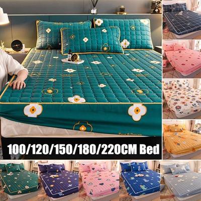 Новый 100% хлопок, утолщенный стеганый наматрасник King Queen, простыня, защита для кровати, гипоаллергенный наматрасник, топпер, мягкое покрывало