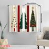 2pcs,2D Plane Printing Print Curtains Christmas Trees Festive Collection (3) Durable 100% Polyester Fabric (without Rod)