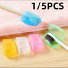 1/5pcs Portable Toothbrush Head Protective Cover Dustproof Head Cover Toothbrush Head Protective Case For Travel Hiking Camping