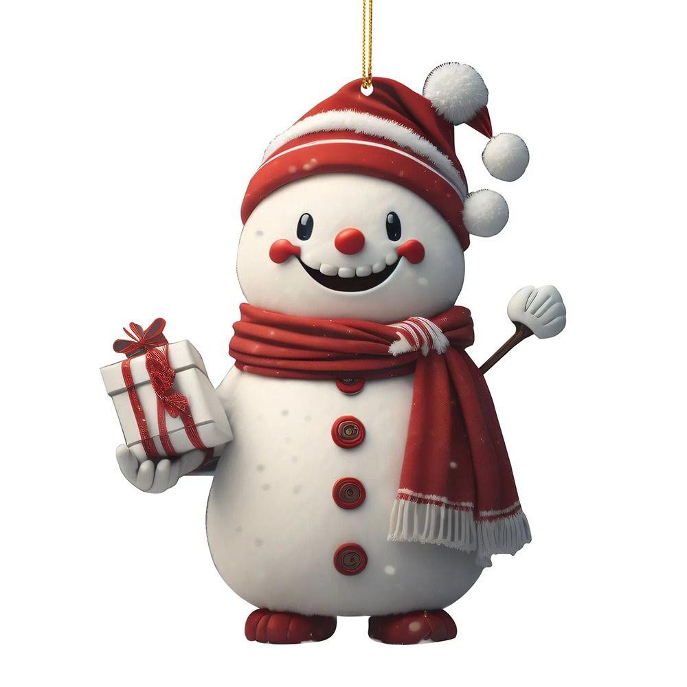 Разноцветные рождественские украшения Акриловые елочные украшения Креативные подвесные подвески