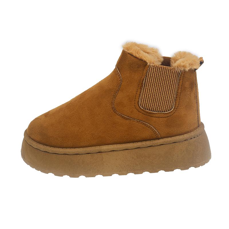 Winter Boots Women New Rubber Thick Sole Ankle Boots for Outdoor Elevated Comfort Warm Walking Cotton Shoes Fashion Snow Boots