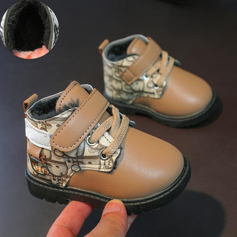 Мягкие детские зимние ботинки, зимние ботинки, нескользящая детская обувь для ходьбы, теплые ботильоны для мальчиков, хлопковые ботинки для девочек, мягкие ботинки для детей