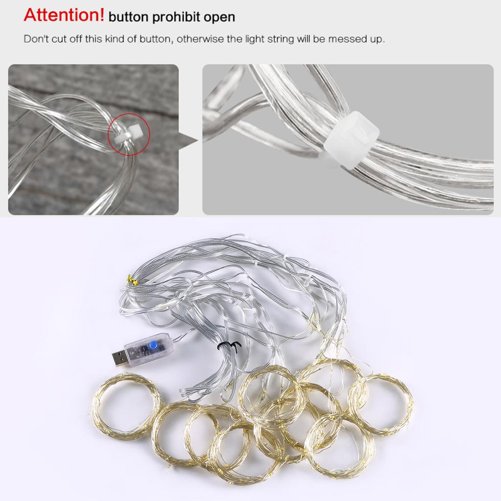 Светодиодный занавес, сказочная гирлянда, рождественский свет, USB-мощность, гирлянда-гирлянда с питанием от USB, лампа с дистанционным управлением, сад, свадьба, декор для спальни, окна