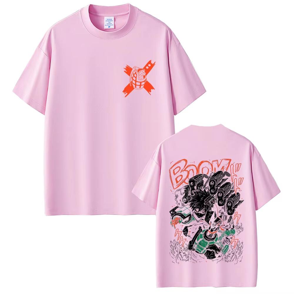 Japanese Anime My Hero Academia Print Tshirt Cartoon Bakugou Katsuki Graphic T Shirts Unisex Women Unisexga pure Cotton Tshirts