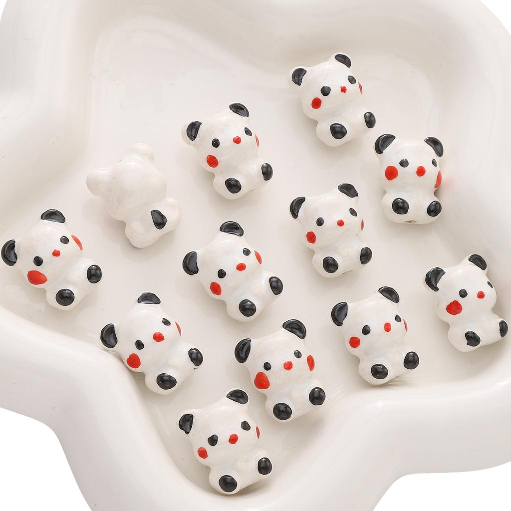 16x19mm Pickup Bear Ceramic Hand-painted Bead For DIY Bracelets Necklaces Jewelry Making