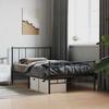 VidaXL Metal Bed Frame with Headboard-Footboard Black 90x190 Cm 352490