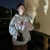 Women Thick Fleece Lined Hooded Sweatshirt Loose Long Sleeve Casual Winter Top