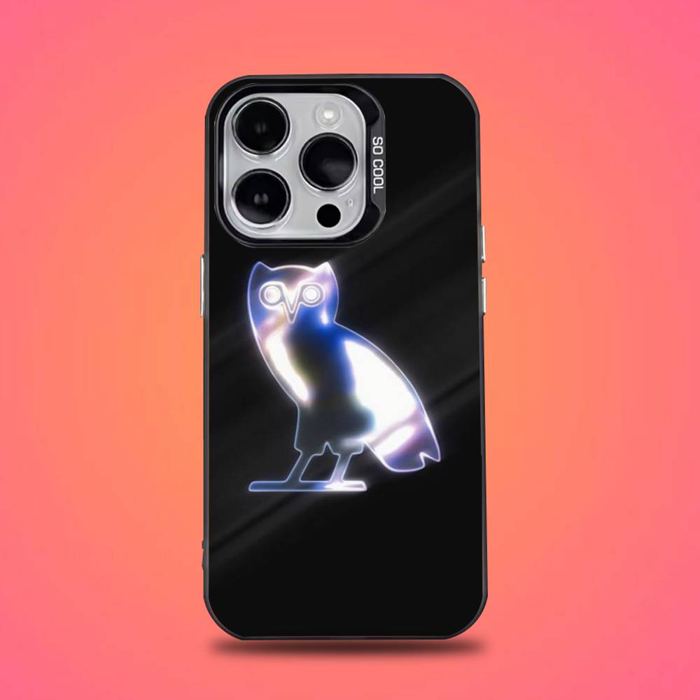 Drake O-OvO OWL Phone Case For iPhone 16,15,14,13,12,11,Pro,Max,Plus,Mini,XS,SE Anti Fall Black Matte Hard Bumper