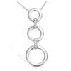 [L7420] - Silver Necklace 'Sissi' Silver White (rhodium-plated) - 40x15 Mm