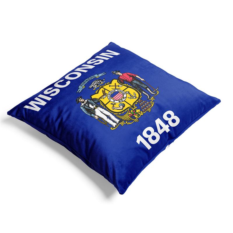 Aertemisi 18'' X 18'' Wisconsin Square Throw Pillow Cushion Covers Cases Pillowcases For Sofa 45Cm X 45Cm