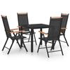 VidaXL 5-Piece Garden Dining Set Patio Furniture Outdoor Dining Table and Chairs Furniture of 3070625