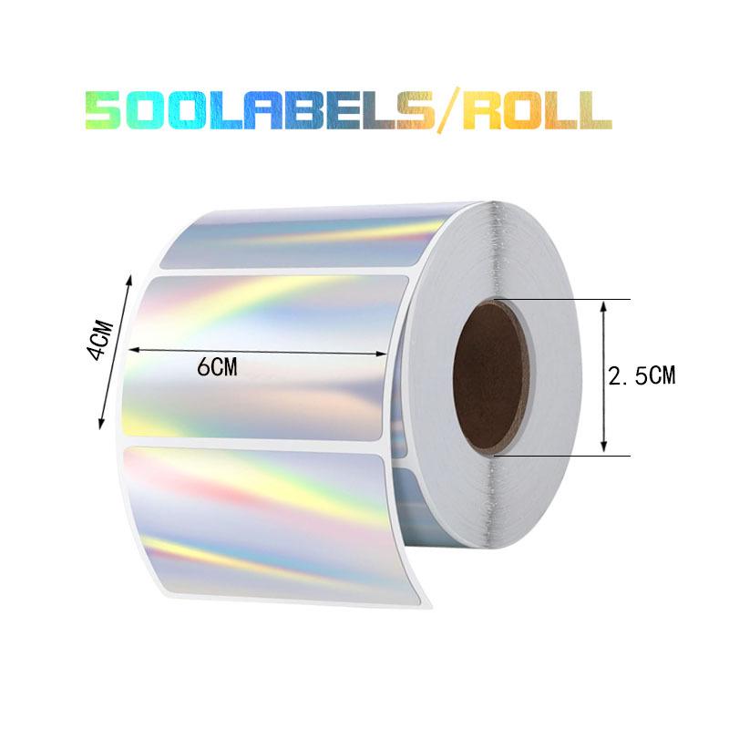 Персонализированные серебряные голографические термонаклейки: Самоклеящиеся этикетки для благословений, которые можно печатать