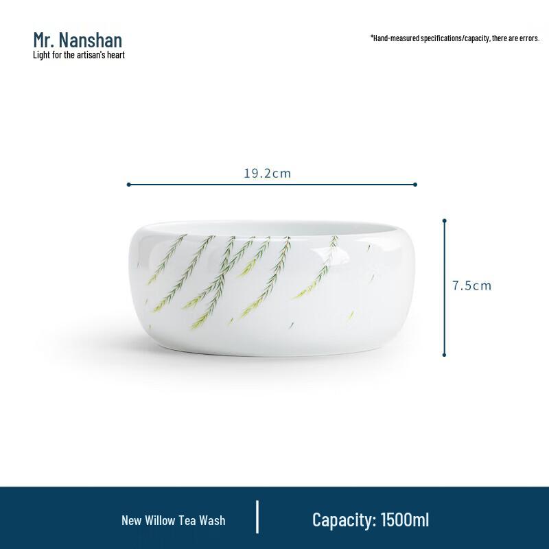Мистер. Наньшань Расписанная вручную белая фарфоровая чаша для мытья чая