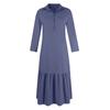 Women's New Half Sleeve Irregular Shirt Button Casual Cotton And Linen Long Dress