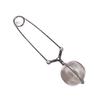 Silver 4.5cm Stainless Strainer Steel Mesh Ball Tea Leaves Filter Squeeze Locking Spoon Tool AVE