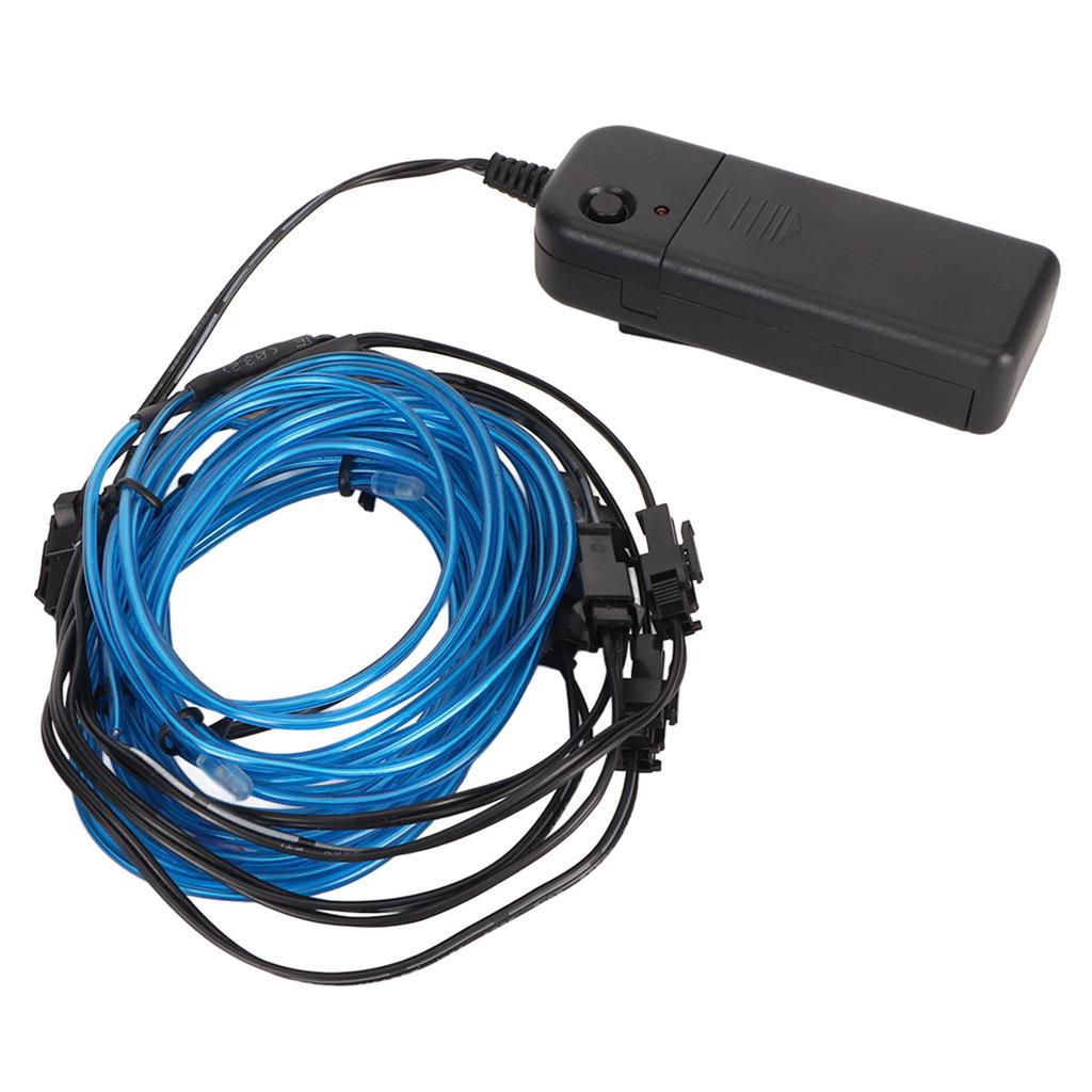 Синий EL провод шумоподавления гибкие декоративные 5 в 1 неоновый свет провод для автомобиля Хэллоуин Рождество 