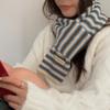 Вязаный полосатый шарф в корейском стиле, ветрозащитный женский шейный платок, вязаные шарфы Ins Y2k для девочек