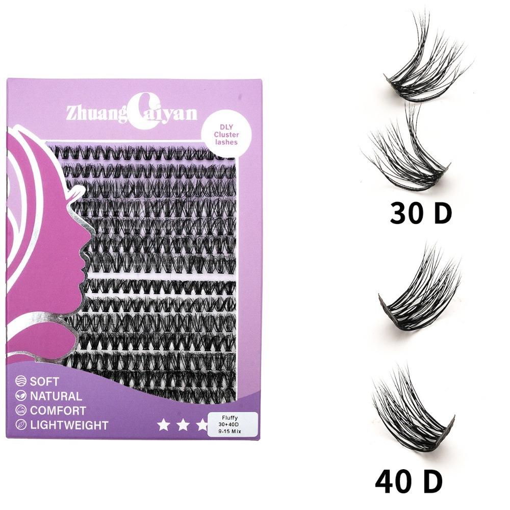 30P/60P/80P/100P Fluffy False Eyelashes Segmented Eyelashes Bundles  Grafting Lashes
