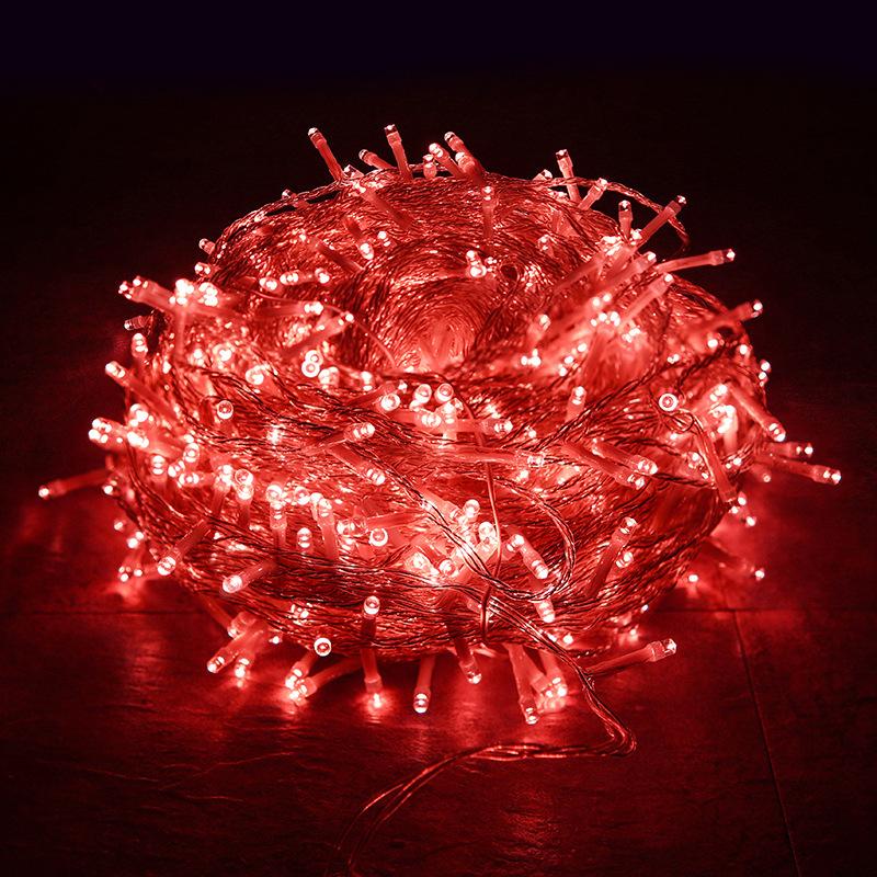 100LED Фея Гирлянды Рождественская Фея Гирлянды Рождественская Елка Сетевая Розетка Открытый Сад Вечеринка Фестиваль Декор