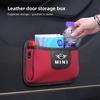Car Door And Seat Back Leather Storage Box Sorting Bag For MINI Cooper R56 F56 R50 JCW Cabrio Aceman Countryman Clubman Roadster