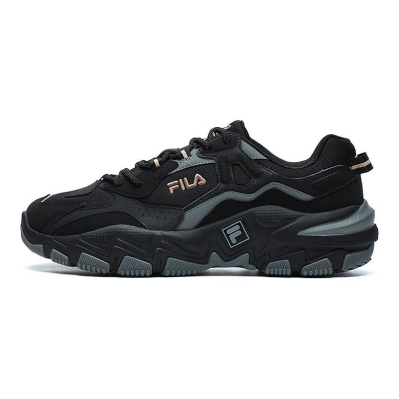 Fila Ravagement 2 Минималистичные Однотонные Прочные Дышащие Амортизирующие Низкие Повседневные Кроссовки Мужские кроссовки Серый Черный F12M216132FBM