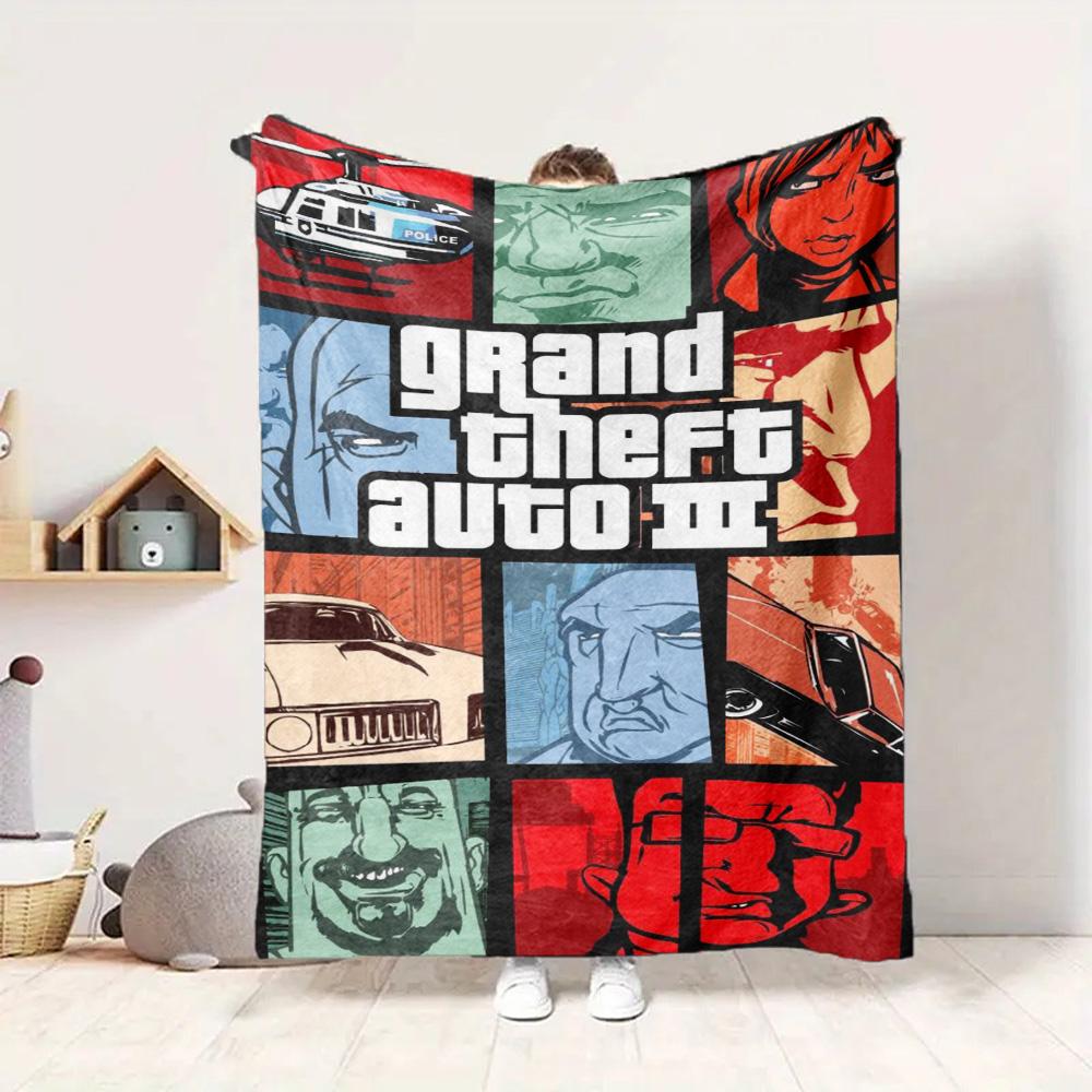 Gta Iii Cover Flannel Blanket Throw Blanket Soft Warm Sofa Bed Camping Home Decor Unique Christmas Gift C9211770