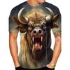 Men's Casual Short Sleeve Fashion T-shirt Animal Series 3D Printed Men Summer Sportwear T-shirts