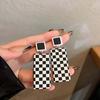 Square Korean Style Lattice Pattern Ear Studs Women Earrings Dangle Earrings Checkerboard Earrings