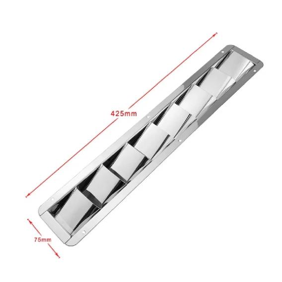 1pc Marine 304 Stainless Steel 8 Slots Boat Air Louver Vent Grille Ventilation Louvered Ventilator Grill Cover House Boat Yacht