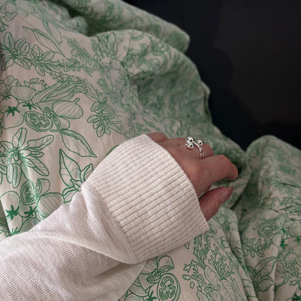 Light Luxury Irregular Planet Ring All-Match Finger Opening Ring Korean Metal Ball Ring Female