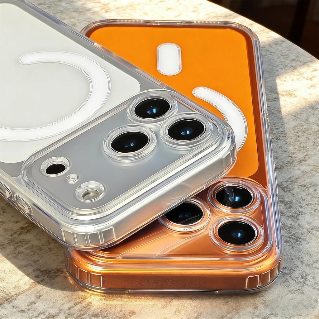 Crystal Clear Hard Phone Case For For Iphone 17 Air Pro Max 16 1 14 Plus 13 12 11  Magnetic al Transparent Cover Funda