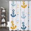 Мультяшная шторка для душа с якорем, Декоративная шторка для душа для ванной комнаты, Водонепроницаемая шторка для душа с крючками