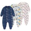 3Pieces Baby Boys Rompers Winter Long Sleeve Cotton Baby Custome Girls Jumpsuit O-Necks Kids Clothes