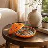Simple Aromatherapy Burner Orange Shape Incense Box Mosquito Coil Tray  Indoor Use