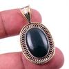 Natural Bloodstone Gemstone 925 Solid Sterling Silver TwoTone Pendant 1.50" F4O08