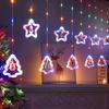 SITEDAN Christmas Curtain Lights, LED Illumination Lights, Christmas Lights with Remote Control, String Lights, Star-Shaped Decorative Lights, Create