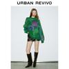 UR 2024 Spring Women's Color Block Oversized Knit Sweater