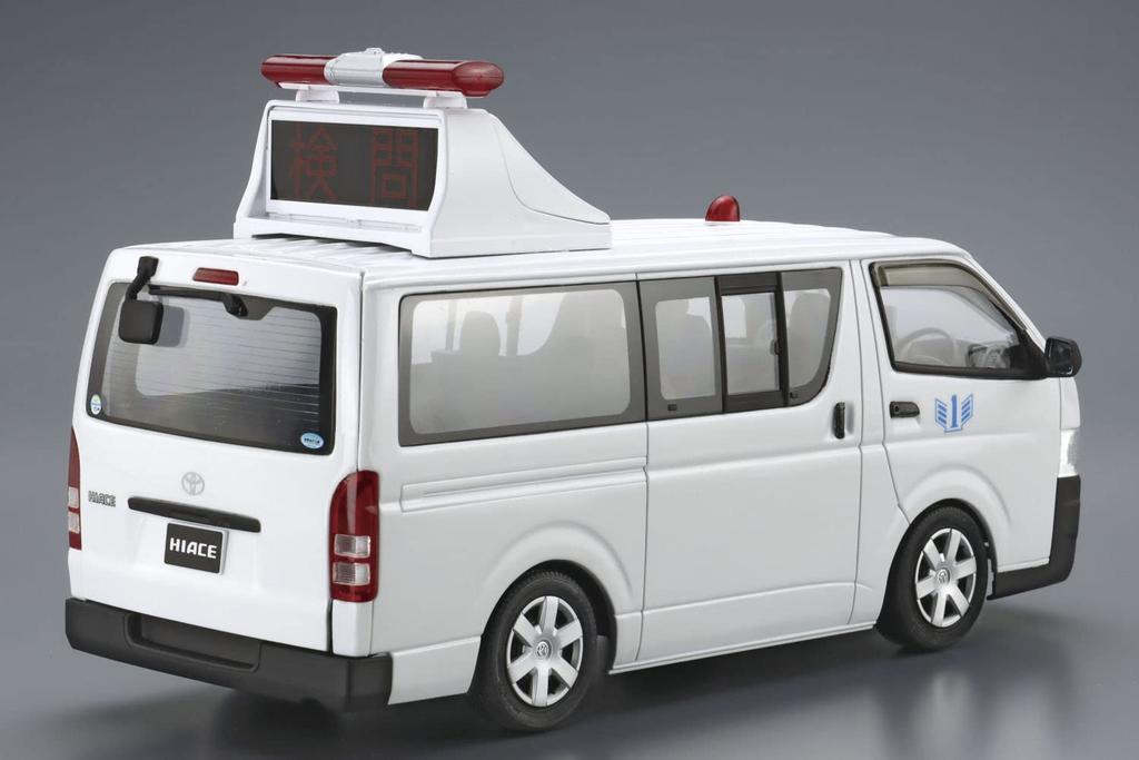 Aoshima Bunka Kyozai Серия Патрульных Машин 5 Toyota TRH200V Hiace Автомобиль для Проверки Места ДТП 2007 Пластиковый Моделистский Набор Co., Ltd. 1/24 Нет.
