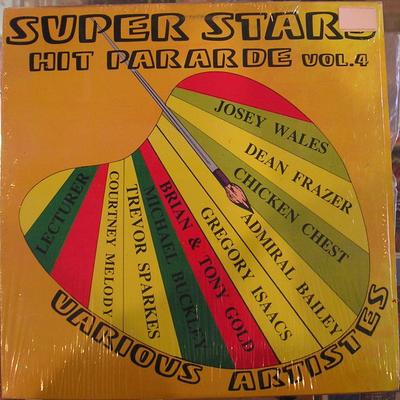 LP Пластинка РАЗНЫЕ ИСПОЛНИТЕЛИ - Хит-парад Суперзвезд Том. 4 НИКАКИХ Jammy's Records 1988 Ямайка Регги, Ска и Даб Б/У