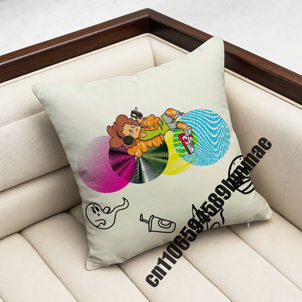For F-Feid El Green Print La Saga Disc 4 Throw Pillow Case Sham 45X45Cm 35X35Cm Square Bedroom Pillowcase Cushion Cover