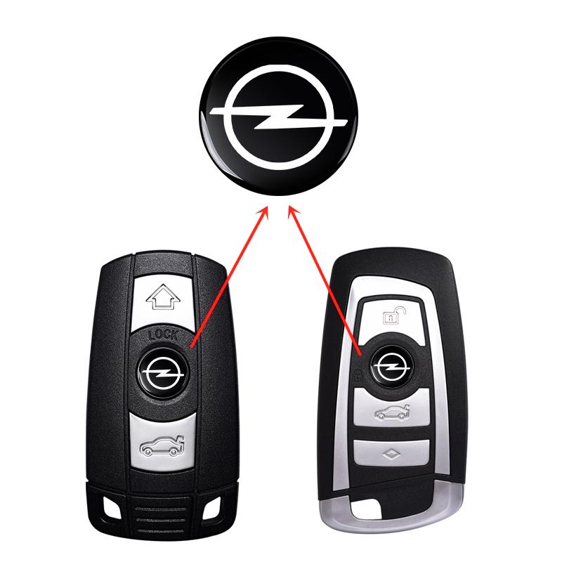 2pcs 5pcs 10pcs 3D 14mm foropel car key fob case Badge button Badge logo straight folding remote Keychain Replacement Sticker