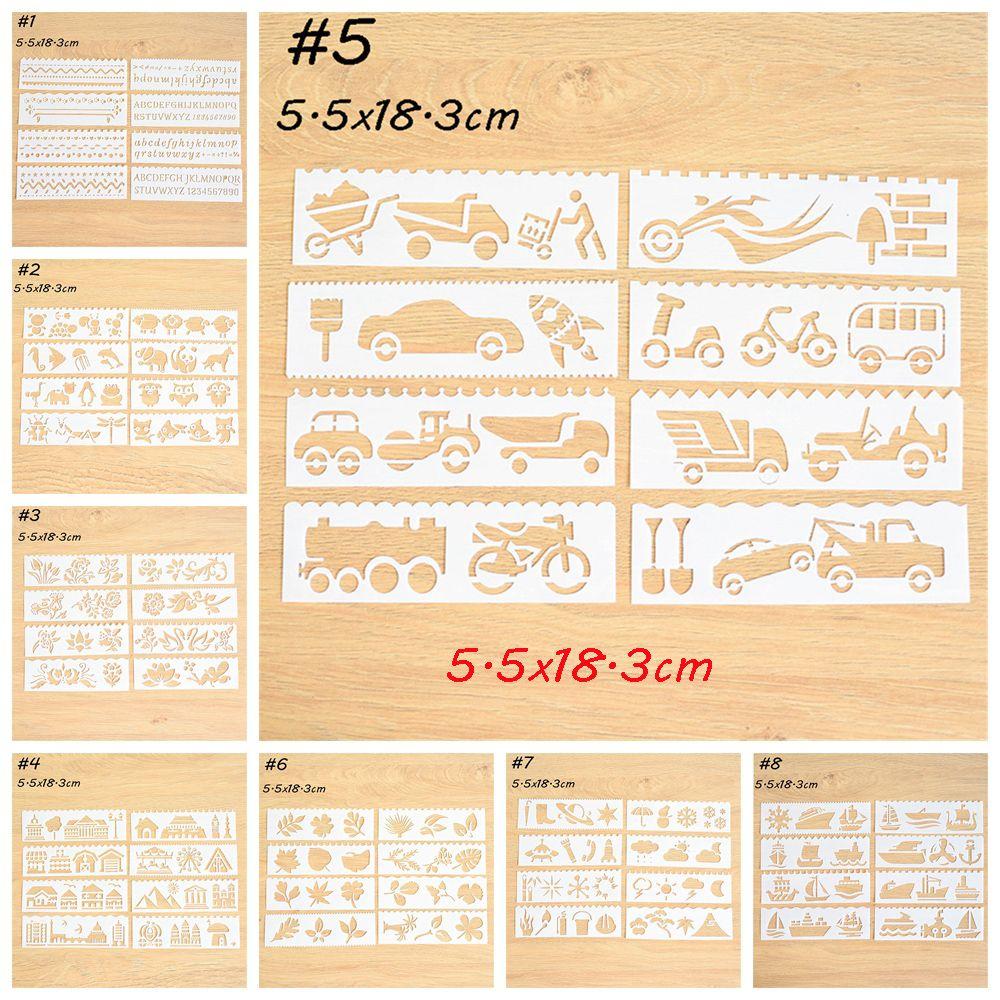 8pcs/set New DIY Craft Stamp Embossing PaintingTemplate Layering Stencils Scrapbooking Flower