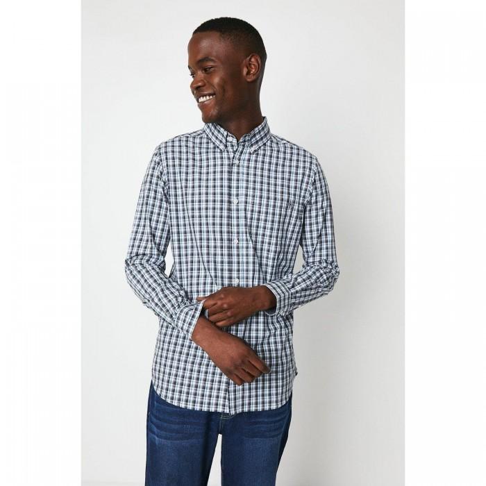 Maine Mens Graph Checked Long-Sleeved Shirt