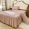 Однотонный подзор для кровати, простое постельное белье с резинкой, домашнее покрывало, мягкое покрывало, faldones de cama (Нет наволочки)