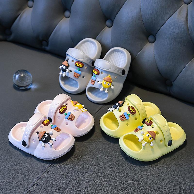 Kids EVA Slide Sandals Summer Cartoon Non Slip Soft Sole Baby Indoor Outdoor Buckle Shoes