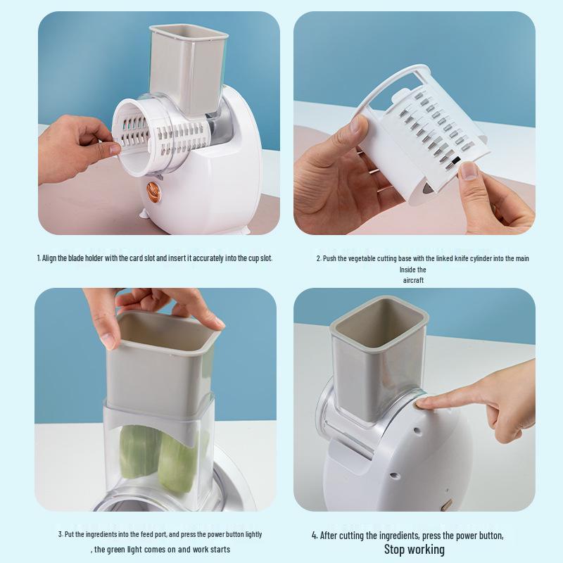 Автоматическая многофункциональная овощерезка и слайсер: Эффективный кухонный комбайн для раскатывания, нарезки и шинковки