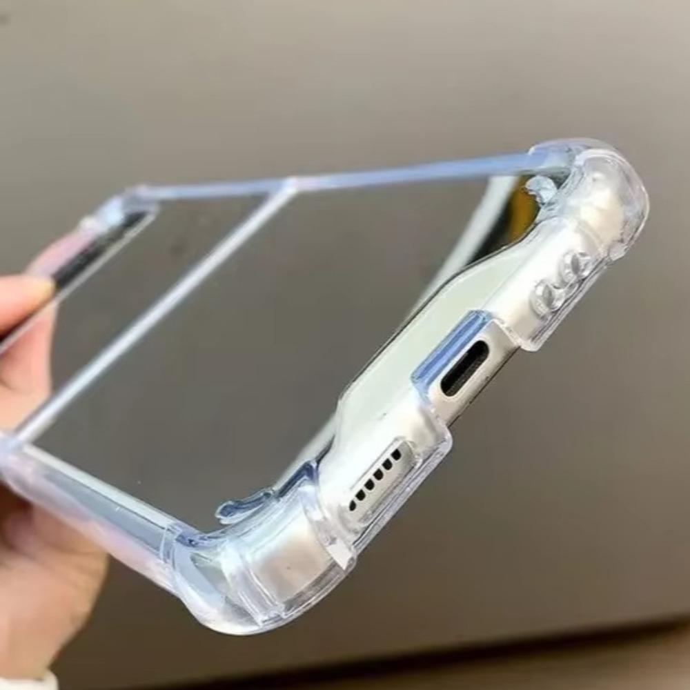 Роскошный Тонкий Зеркальный Чехол-Бампер Для Макияжа Для Samsung Galaxy Z Flip 3 4 5 6 7 FE Flip7 Flip6 Flip5 Flip4 Flip3 5G