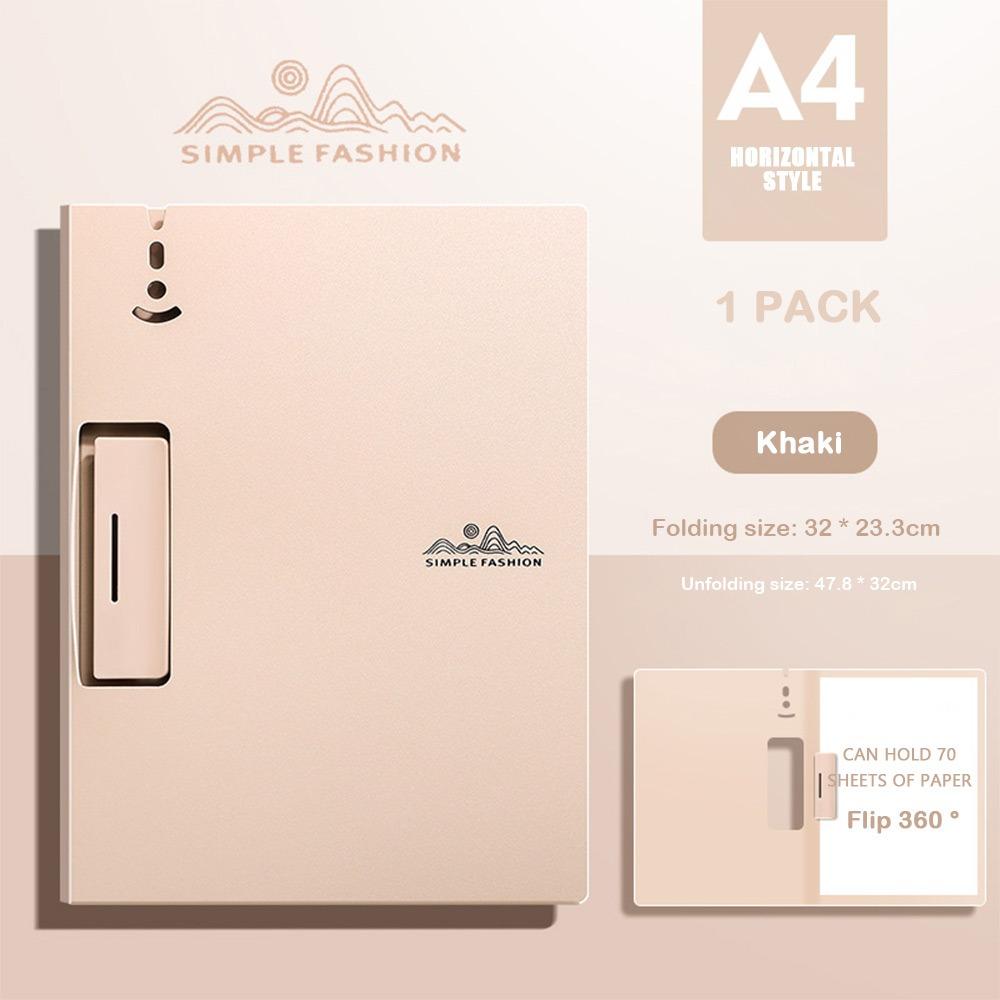 with Metal clip A4 File Folder Dual-use Writing Pad Fashion Test Paper Storage Organizer Office