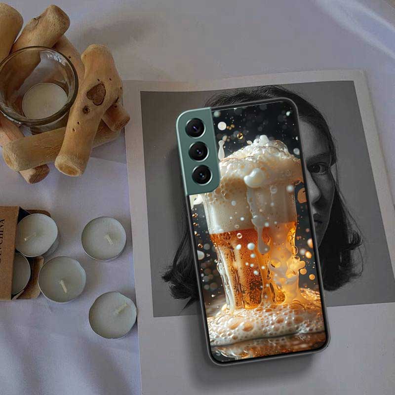 Свежий Холодный Пивной Чехол Для Телефона Samsung Galaxy S22 S25 Ultra S21 S10 Plus S26 Edge S20 S23 S24 FE Чехол Силиконовый Мягкий ТПУ C
