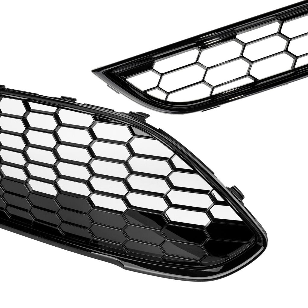 Front Bumper Centre Grille For Ford Fiesta Zetec-S JA8 MK7 7.5 2013-2017 Front Racing Sporty Grille Upper Lower Grill Cover
